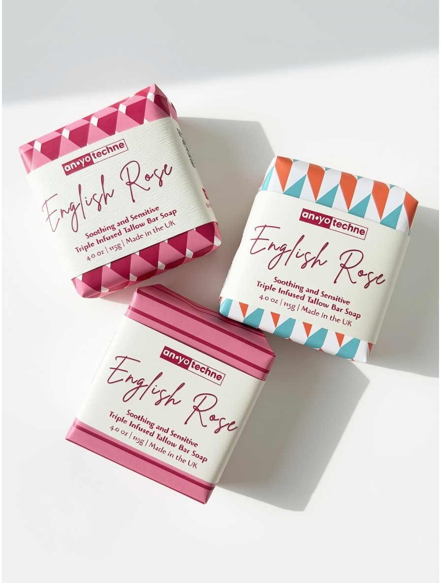 English Rose - Soothing and Sensitive Triple Infused Tallow Bar Soap