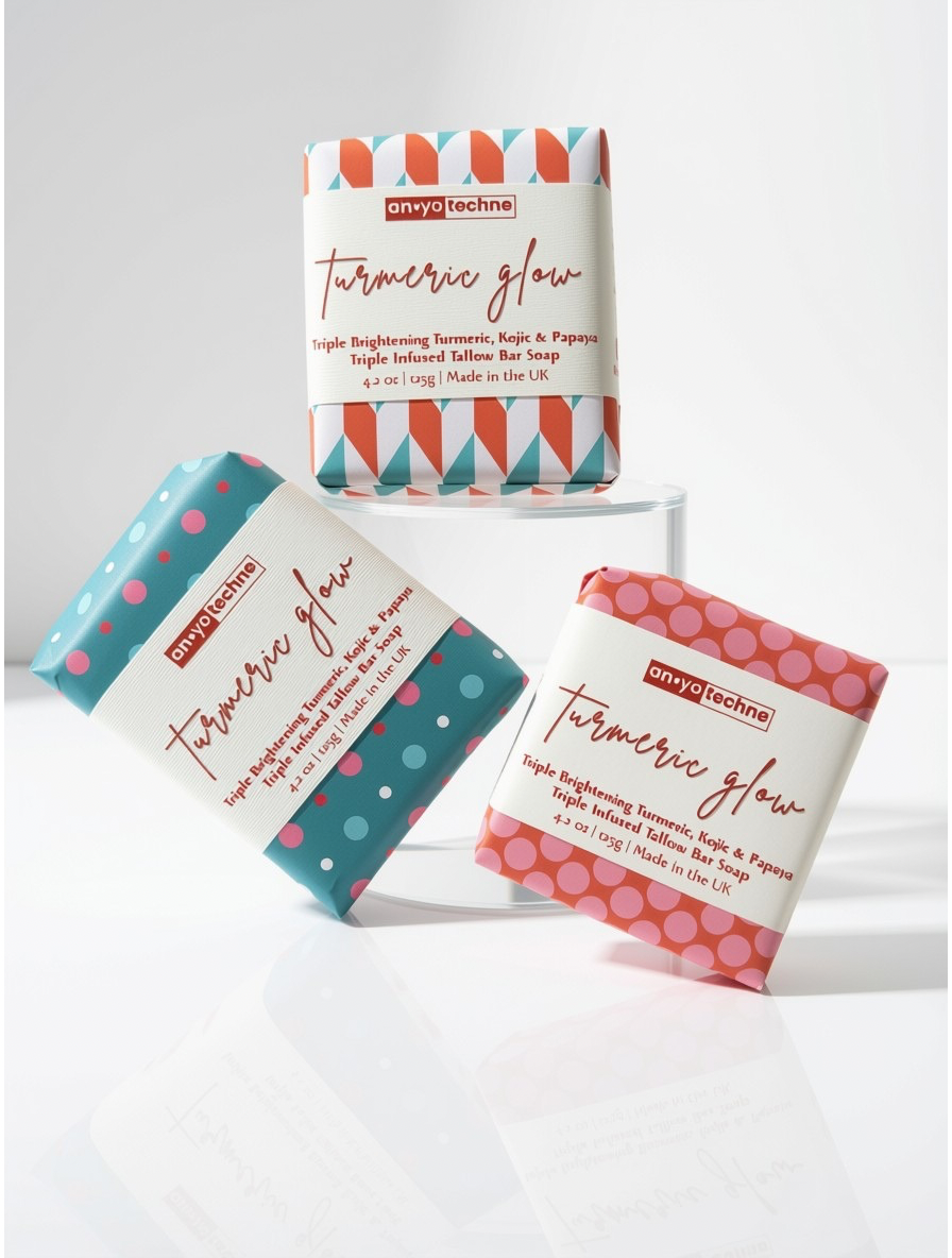 Turmeric Glow - Triple Brightening Turmeric, Kojic and Papaya Triple Infused Tallow Bar Soap