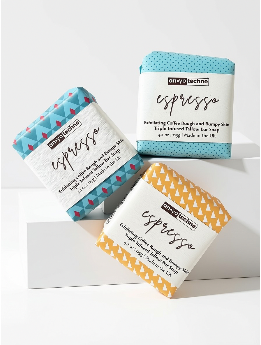 Espresso - Exfoliating Coffee Rough and Bumpy Skin Triple Infused Tallow Bar Soap