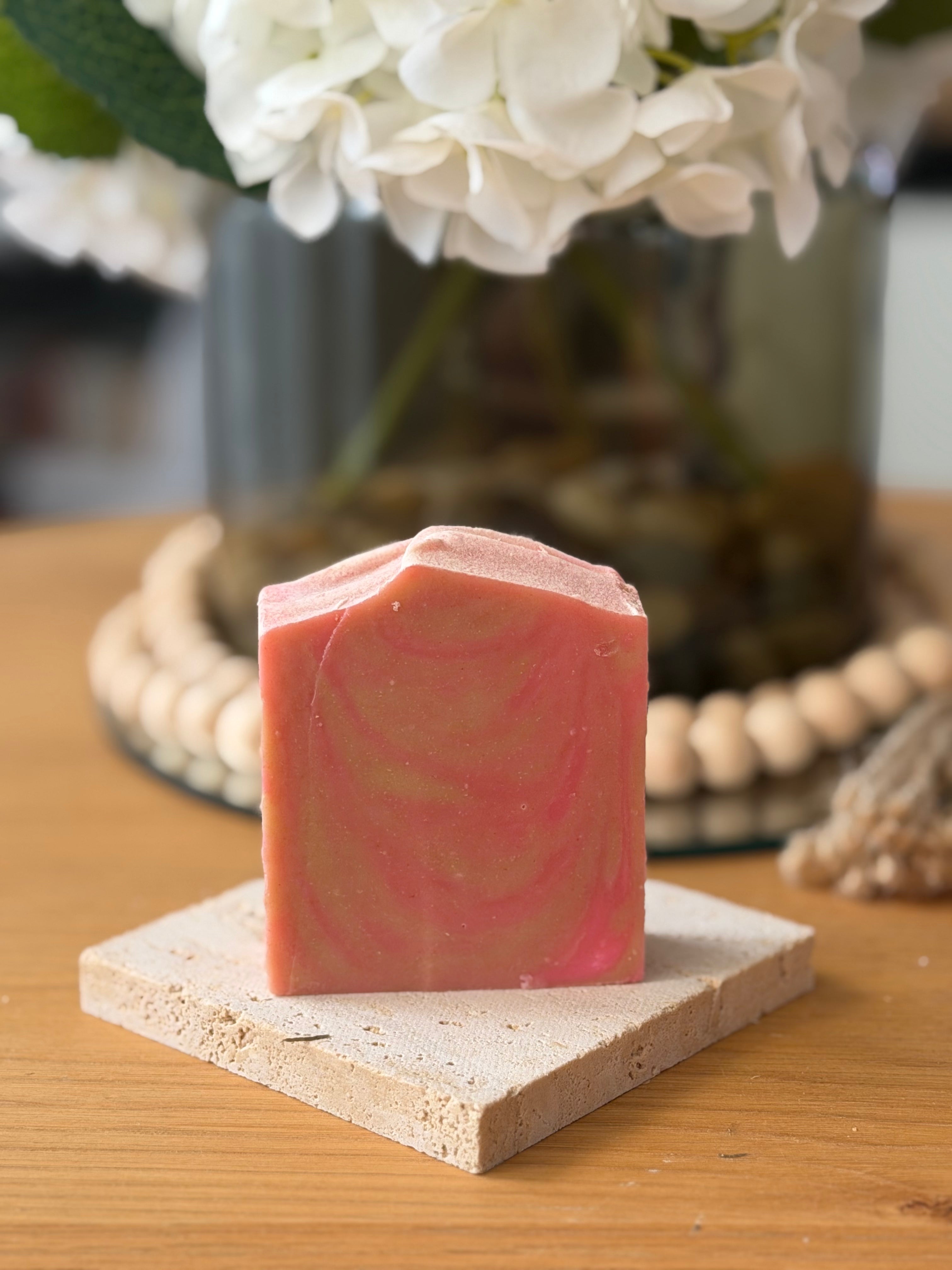 Meno Calm Soothing Tallow Soap Bar (120g – 130g) | Sea Buckthorn, Avocado Oil, Squalane & Pink Clay Soap for Perimenopause & Menopause | Handcrafted UK