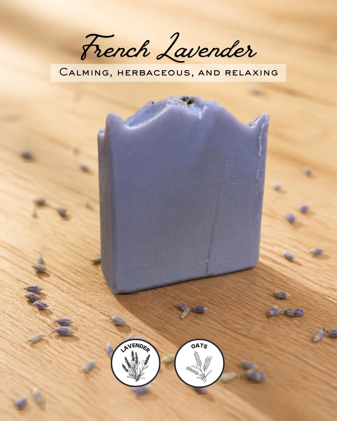 French Lavender - Calming Evening Reset Triple Infused Tallow Bar Soap