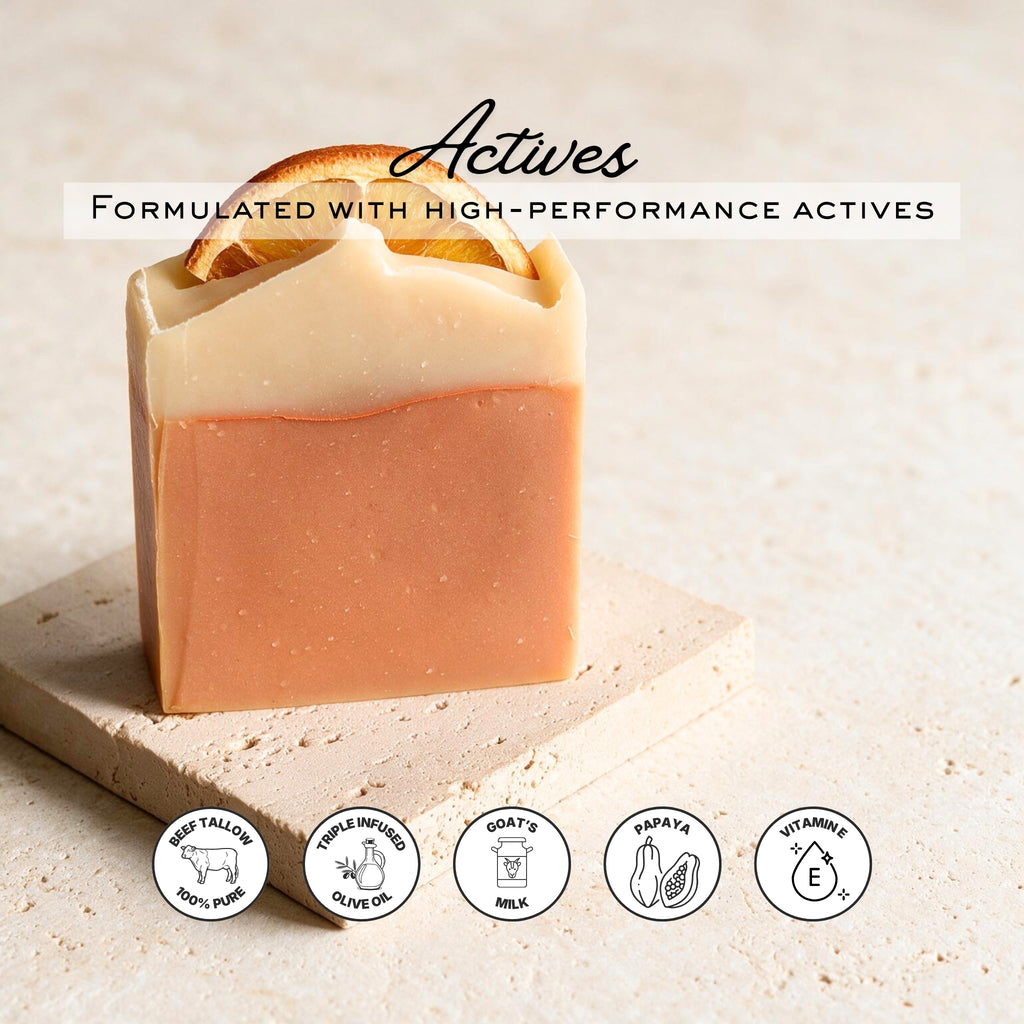 Citrus Burst - Energizing Morning Refresh Triple Infused Tallow Bar Soap