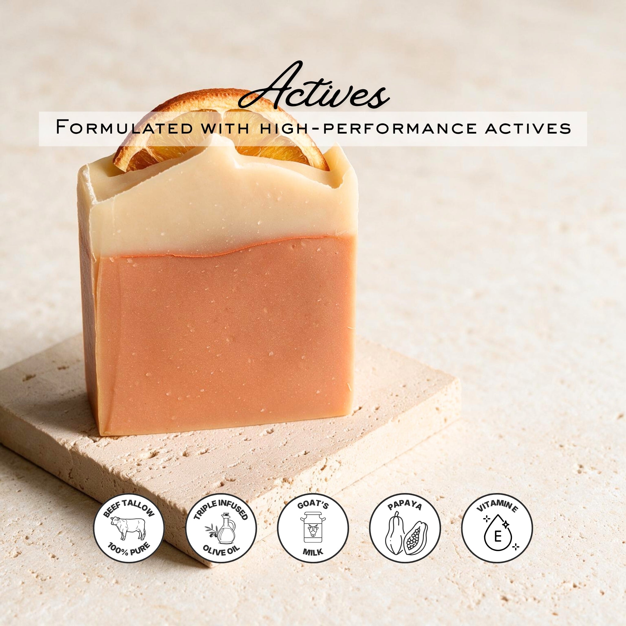 Citrus Burst - Energizing Morning Refresh Triple Infused Tallow Bar Soap