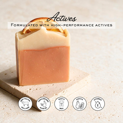 Citrus Burst - Energizing Morning Refresh Triple Infused Tallow Bar Soap